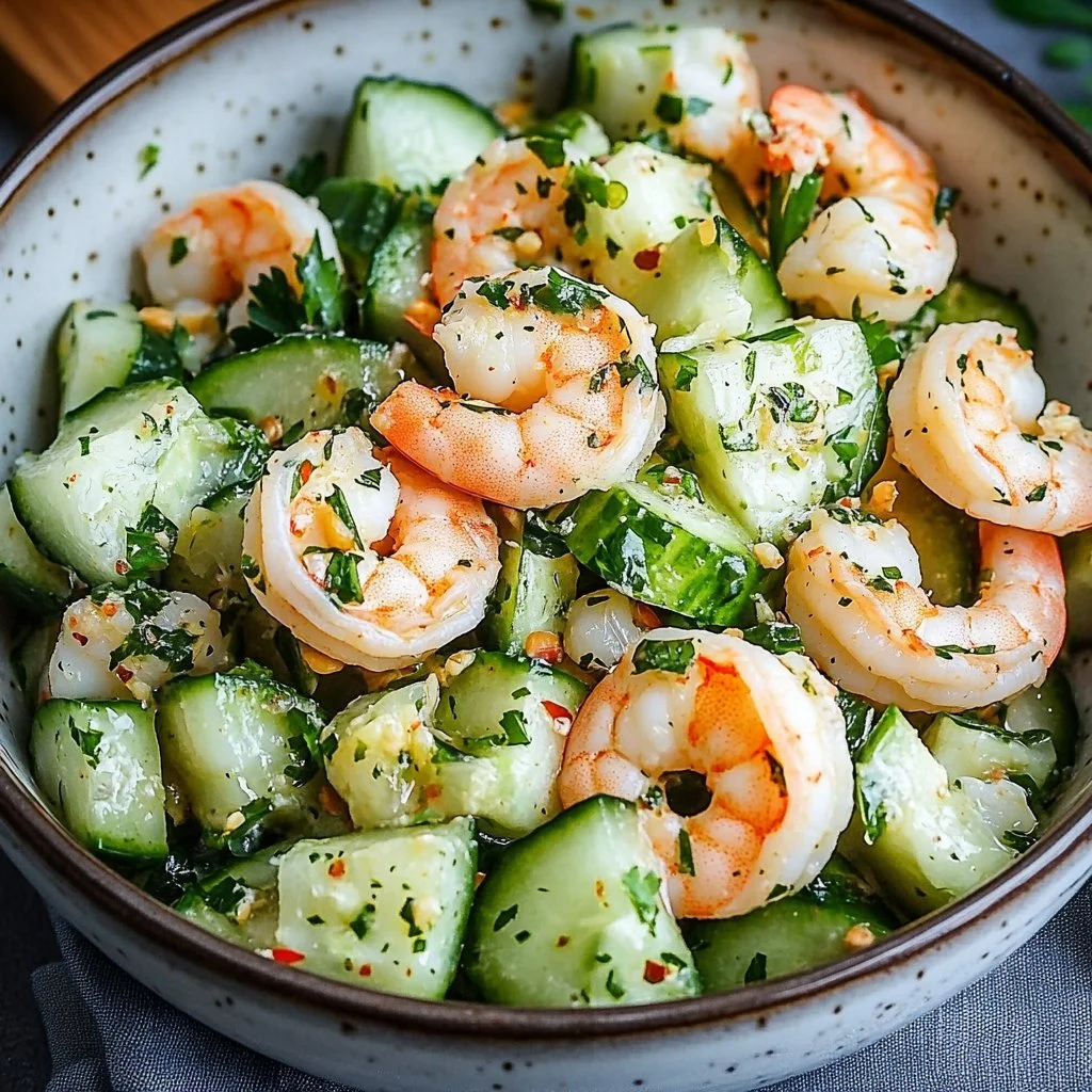Healthy Cucumber Shrimp Salad