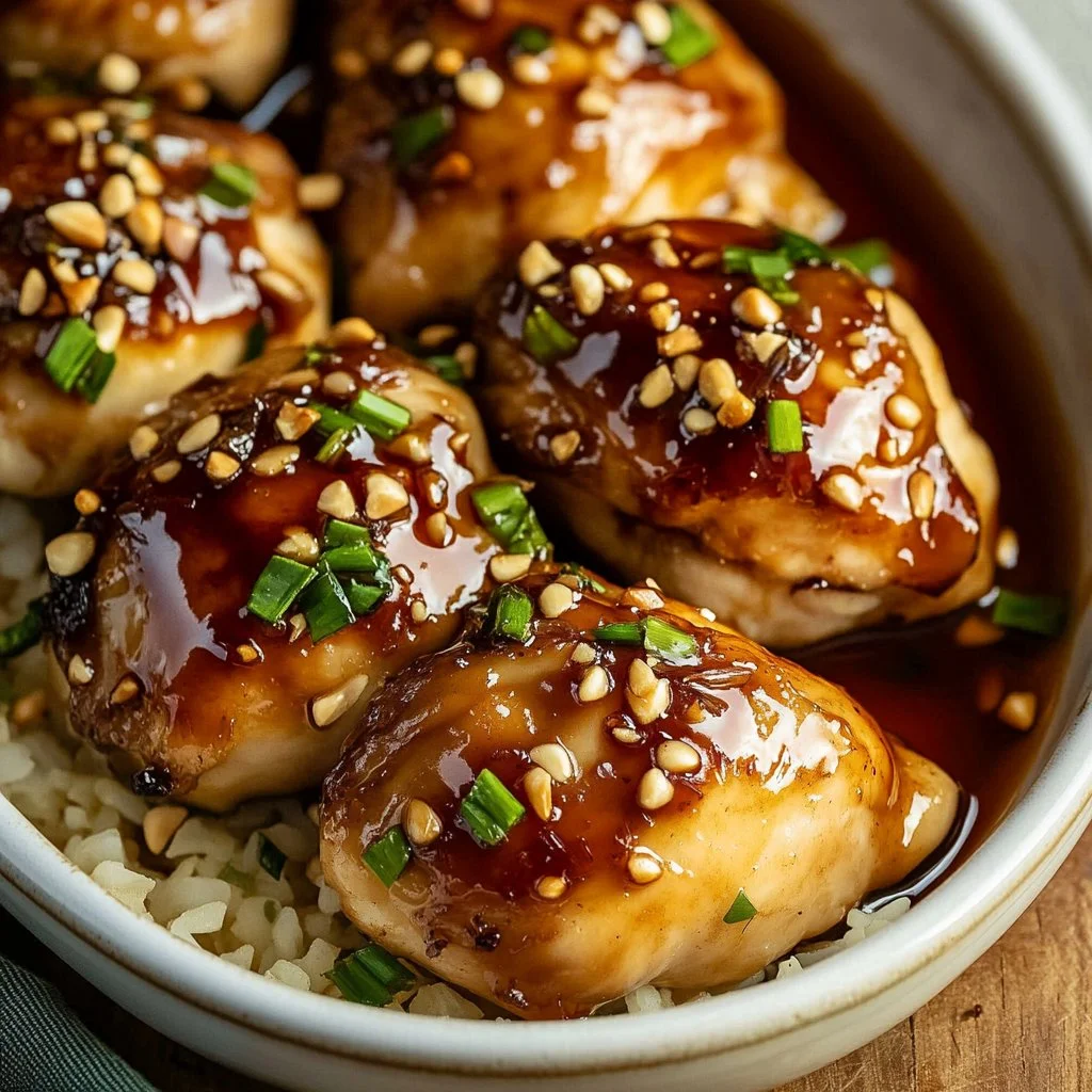 Oven Baked Chicken with Honey Garlic Sauce