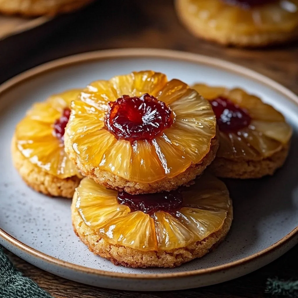 Pineapple Upside Down Cookies