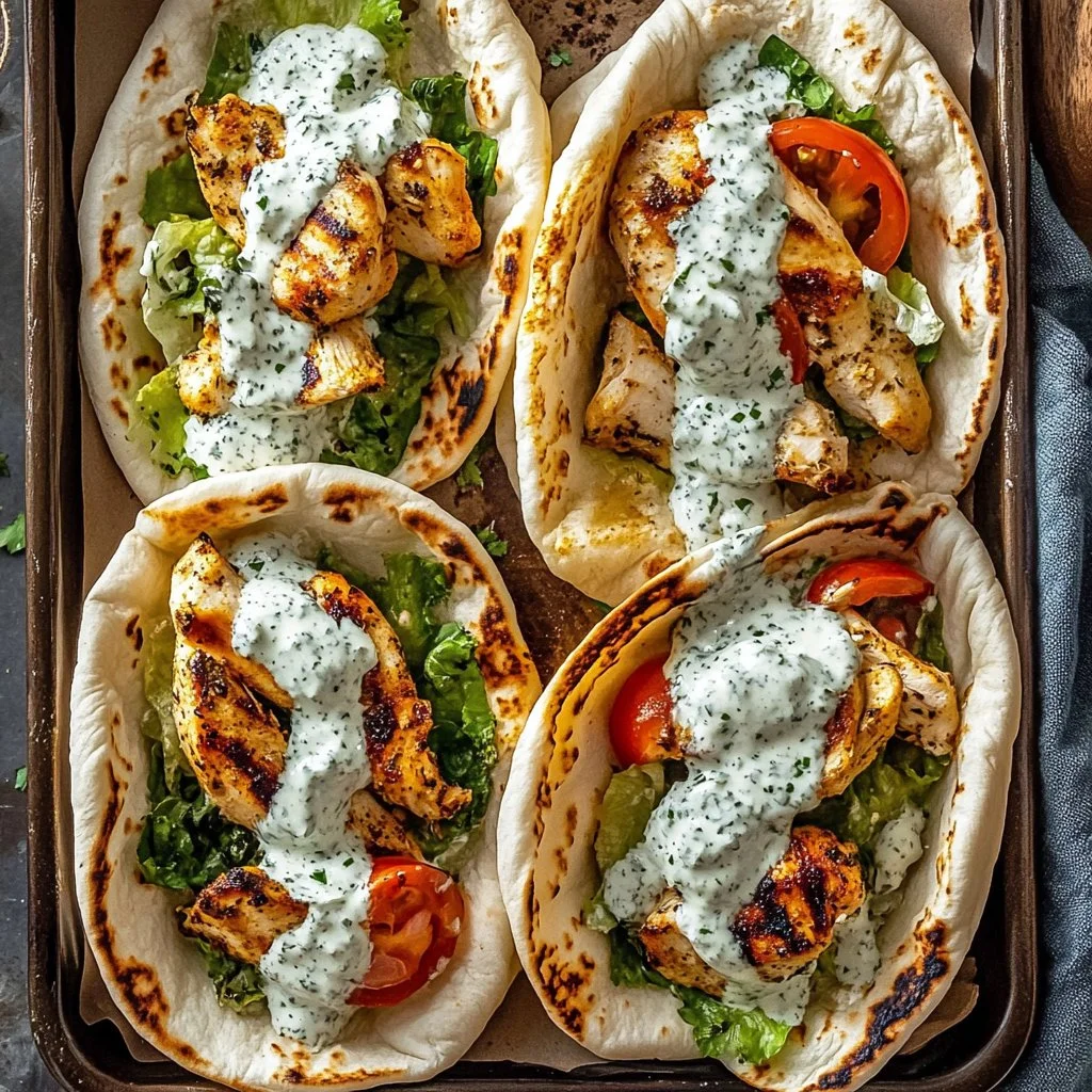 Sheet Pan Chicken Pitas with Herby Ranch