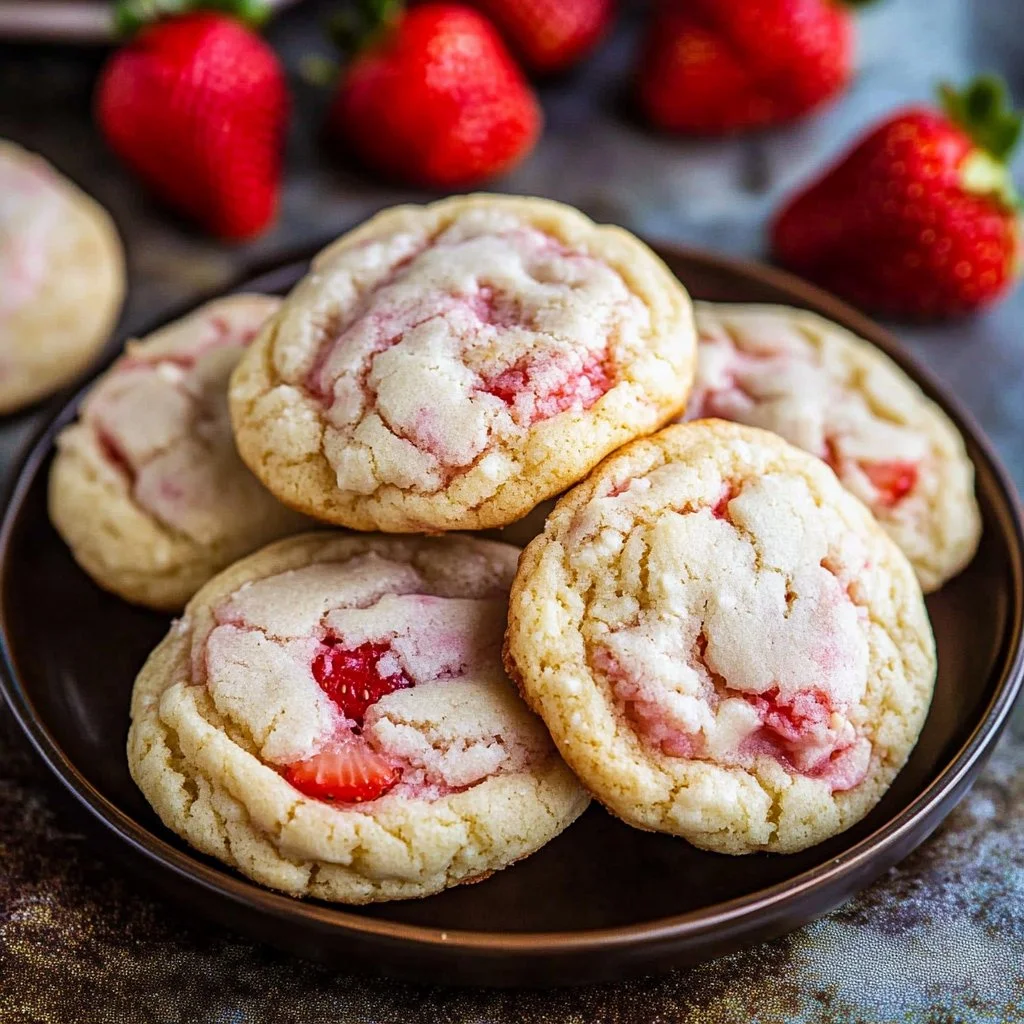 Strawberry Cheesecake Cookies